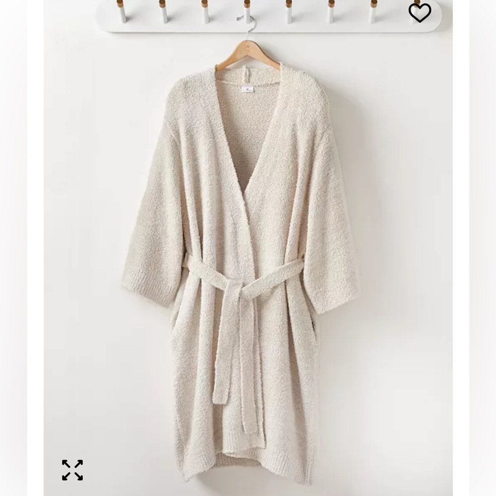 Hotel Collection Luxe Knit SOFT Robe L/XL Ivory Retail $130